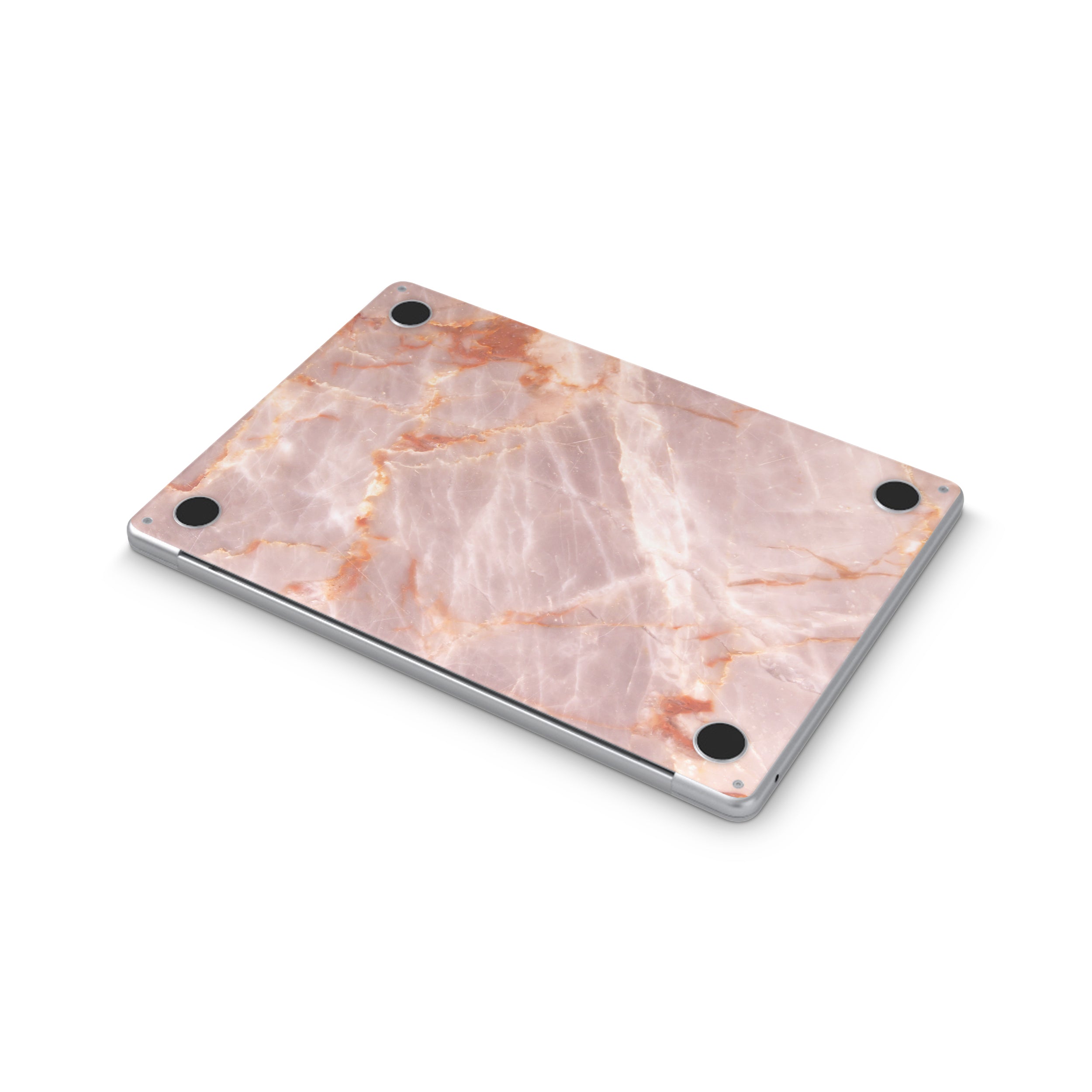 blush marble macbook skin - bottom coverage