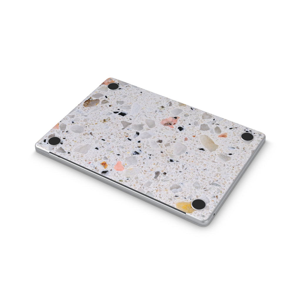 terrazzo macbook skin - bottom coverage