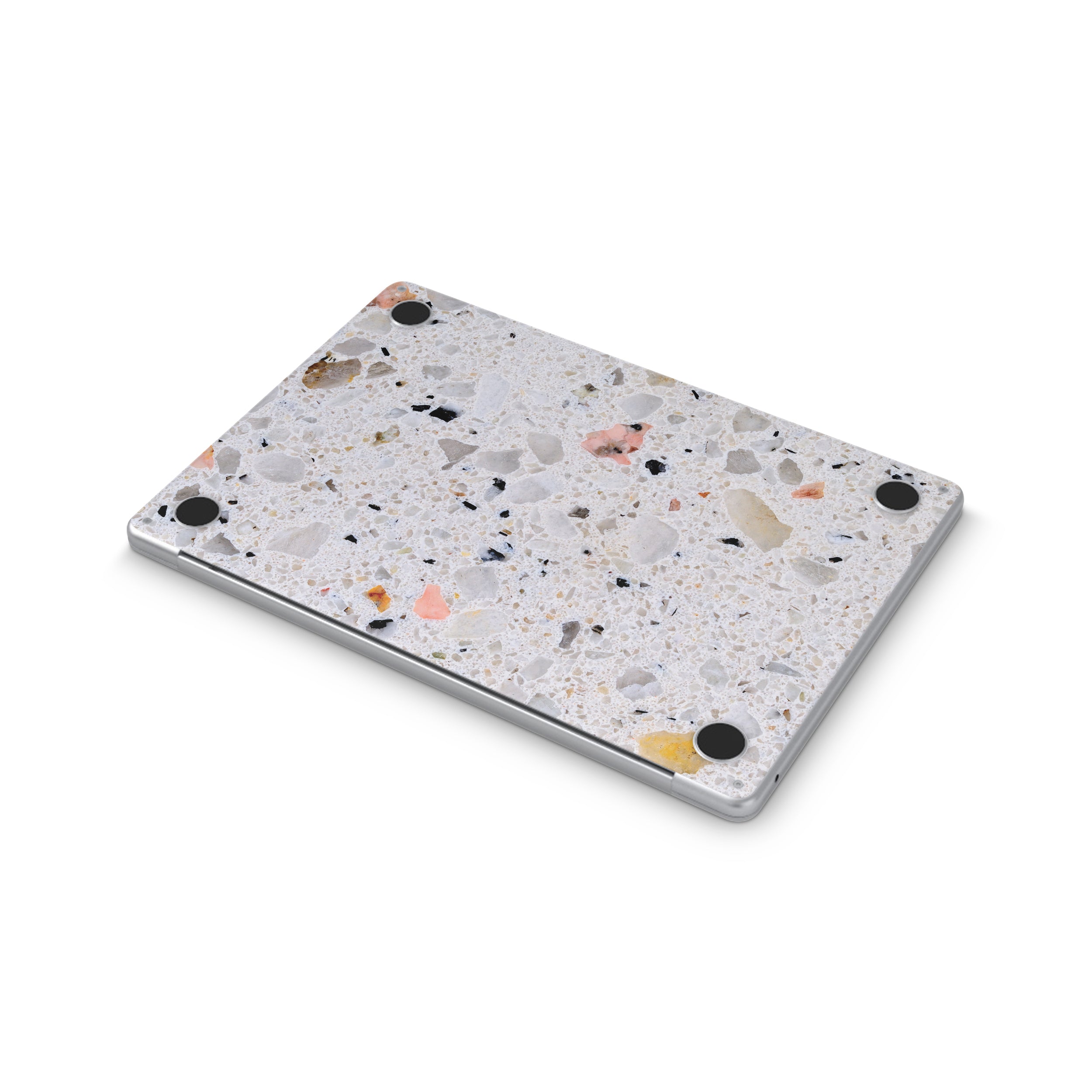 terrazzo macbook skin - bottom coverage