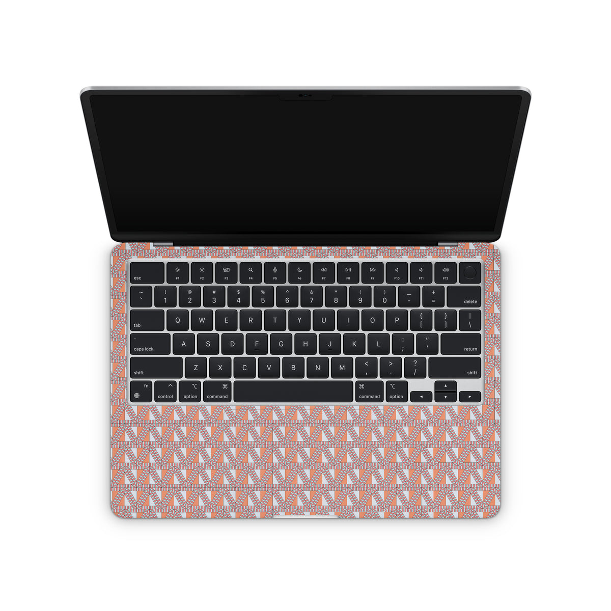 retro block pattern macbook skin - interior coverage