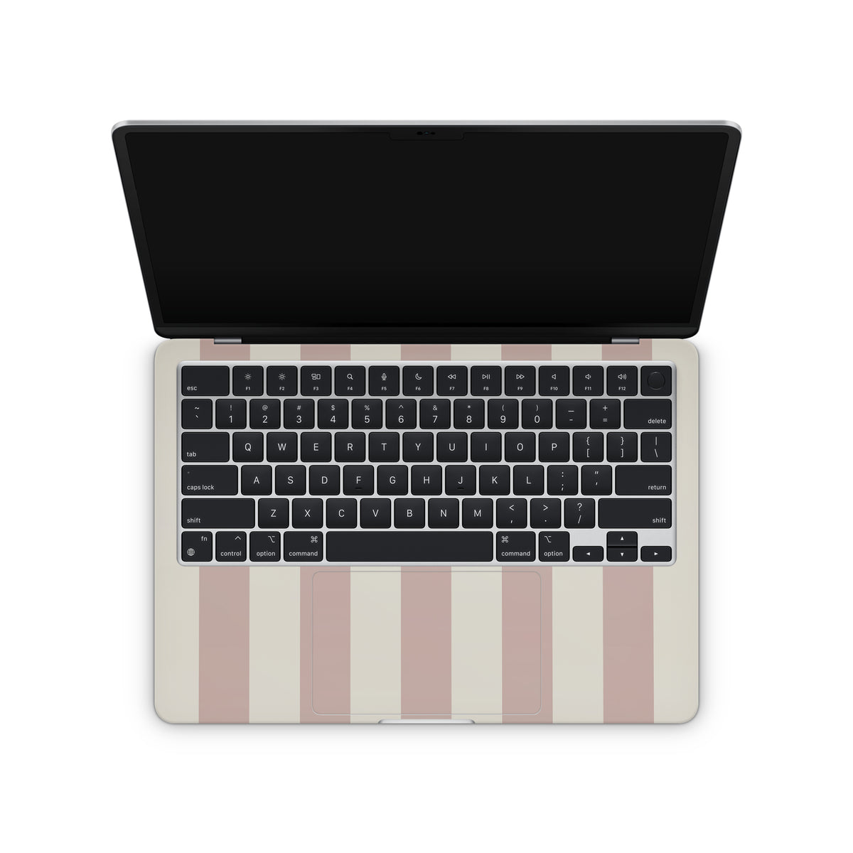 sugar stripe macbook skin - interior coverage