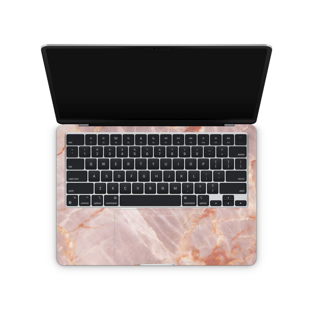 blush marble macbook skin - interior coverage