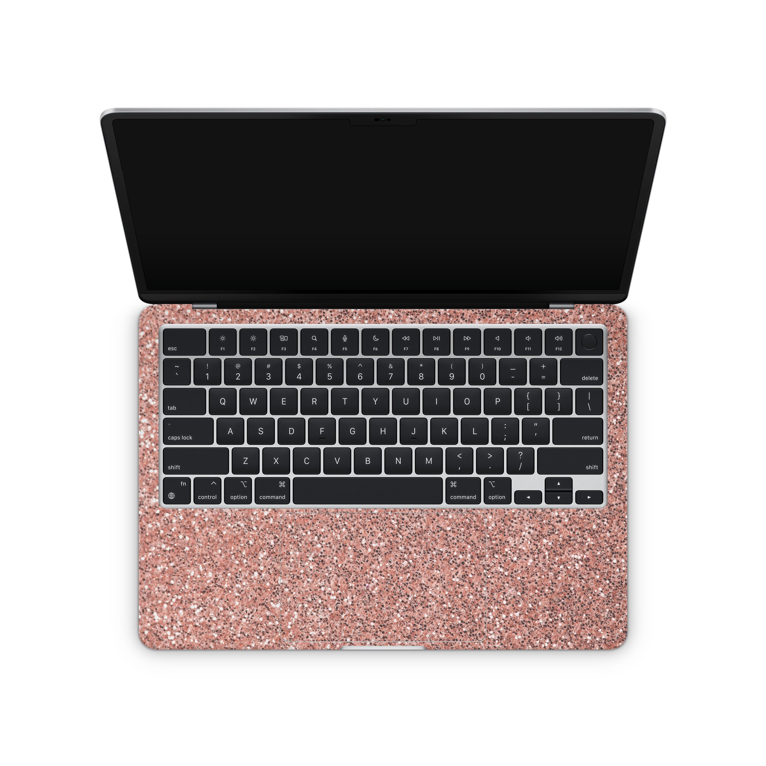 rosé glitter macbook skin - interior coverage