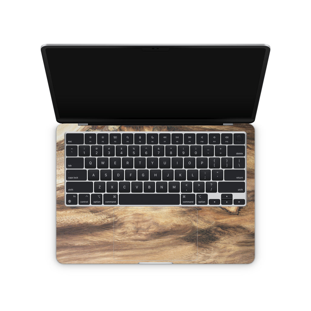 wood macbook skin - interior coverage