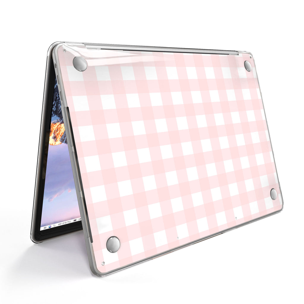 Pink Gingham MacBook Case + Skin