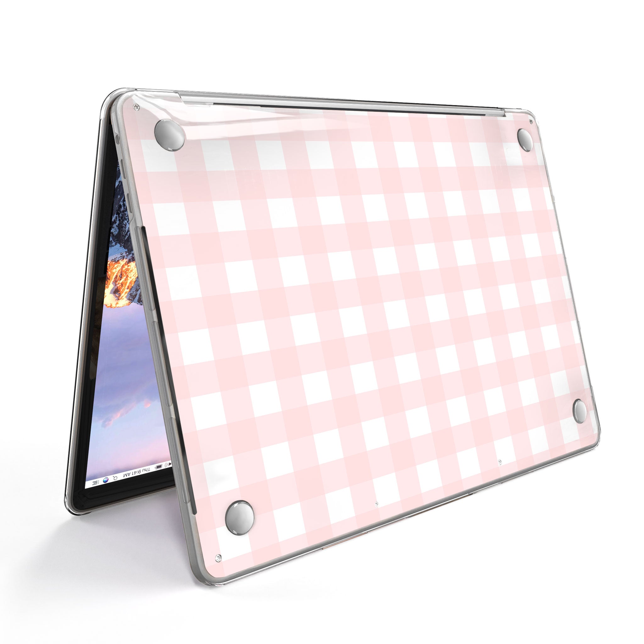 Pink Gingham MacBook Case + Skin