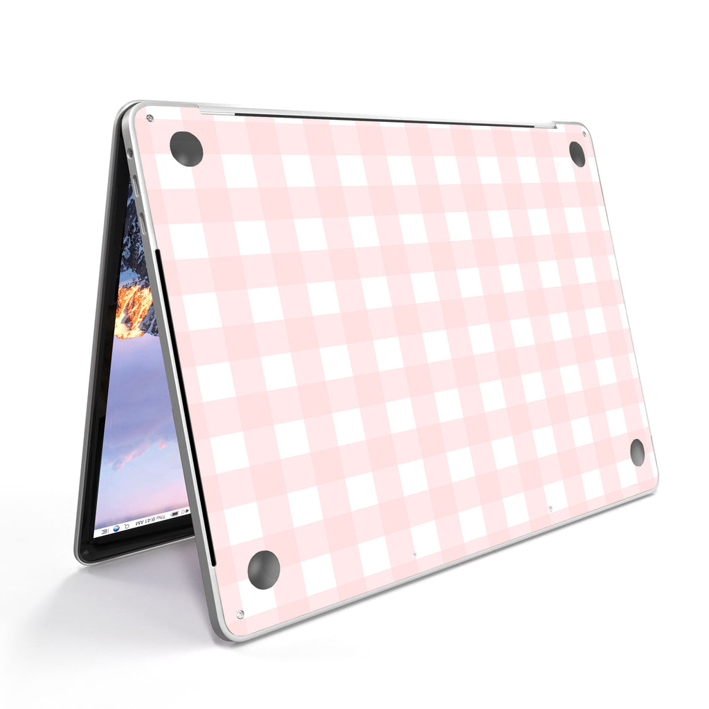 Pink Gingham MacBook Case + Skin