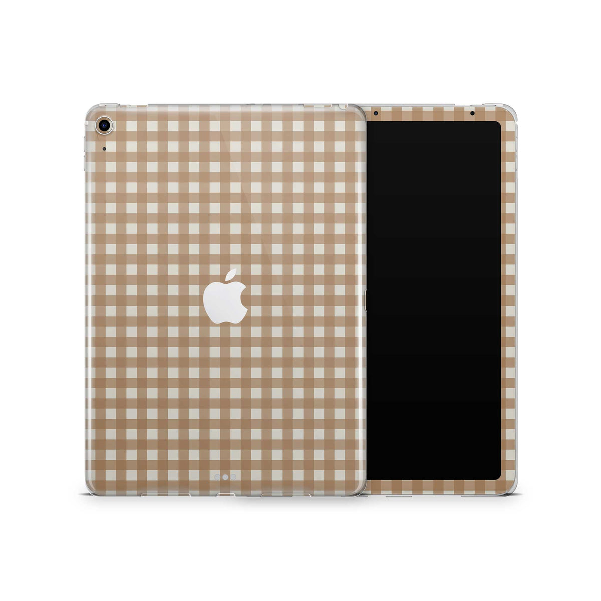 beige check iPad case