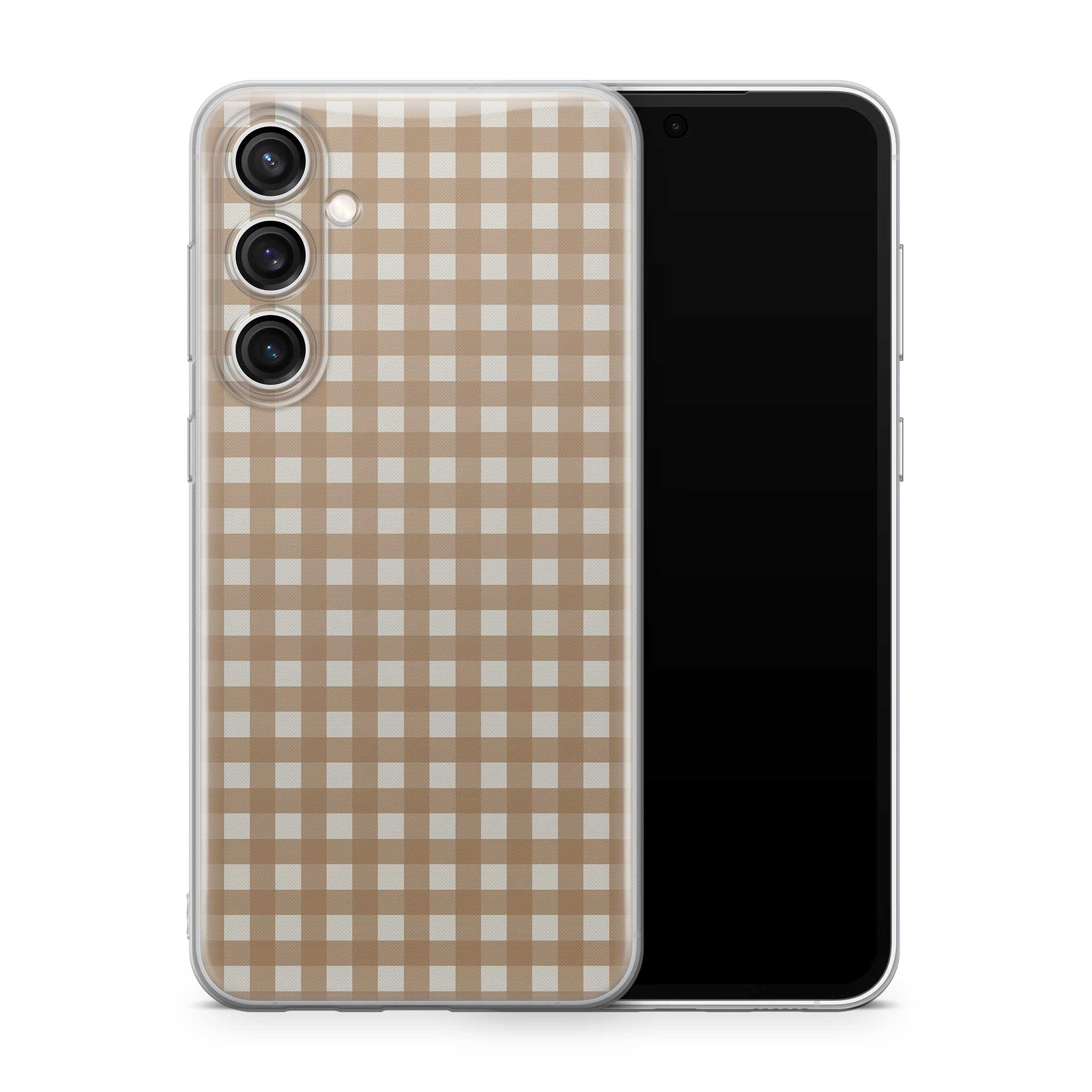 Beige Check Samsung Galaxy Skin Case