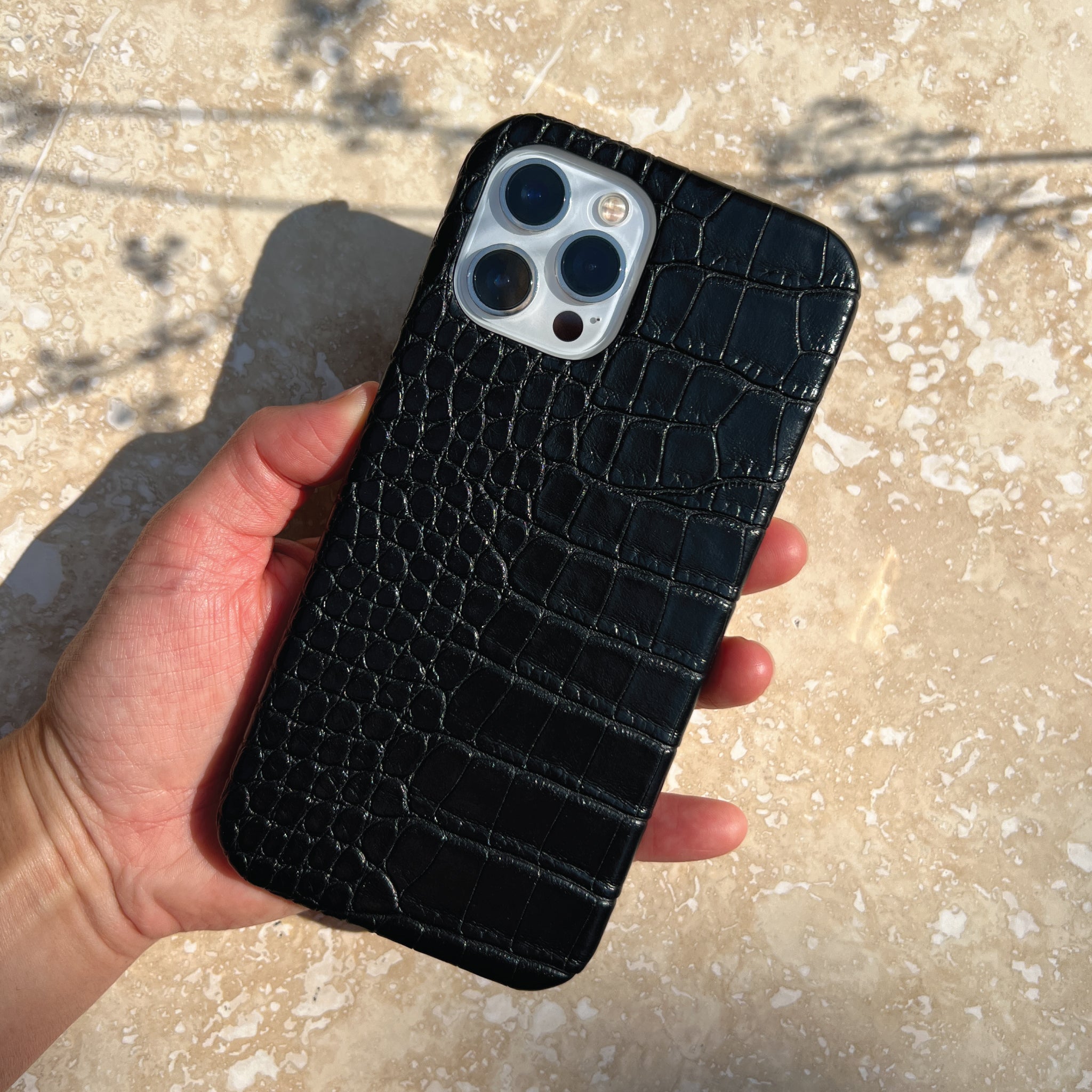 Black Crocodile iPhone Case
