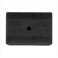 black faux crocodile macbook case