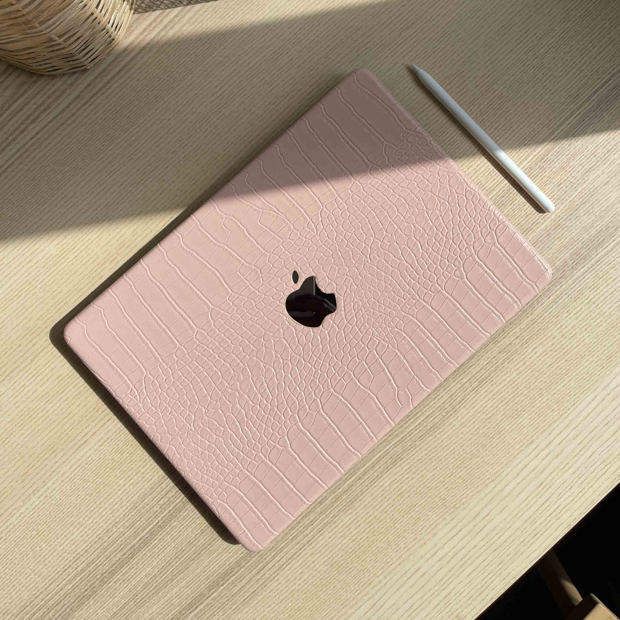 blush crocodile macbook cover