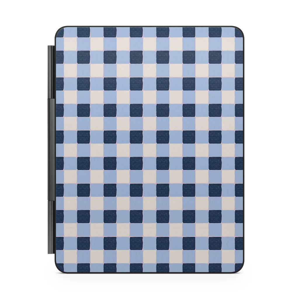 country quilt magic keyboard skin for ipad back view