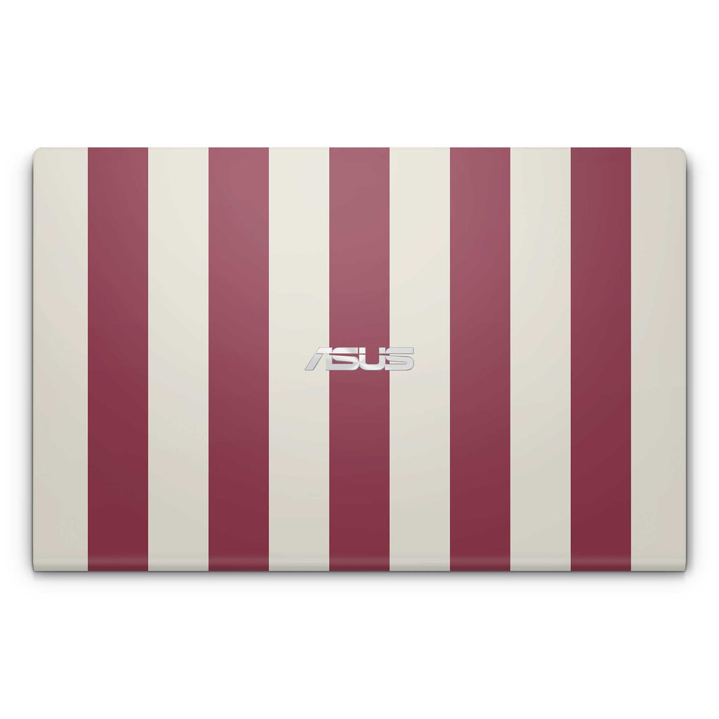 Cranberry Stripe Asus Skin Top View