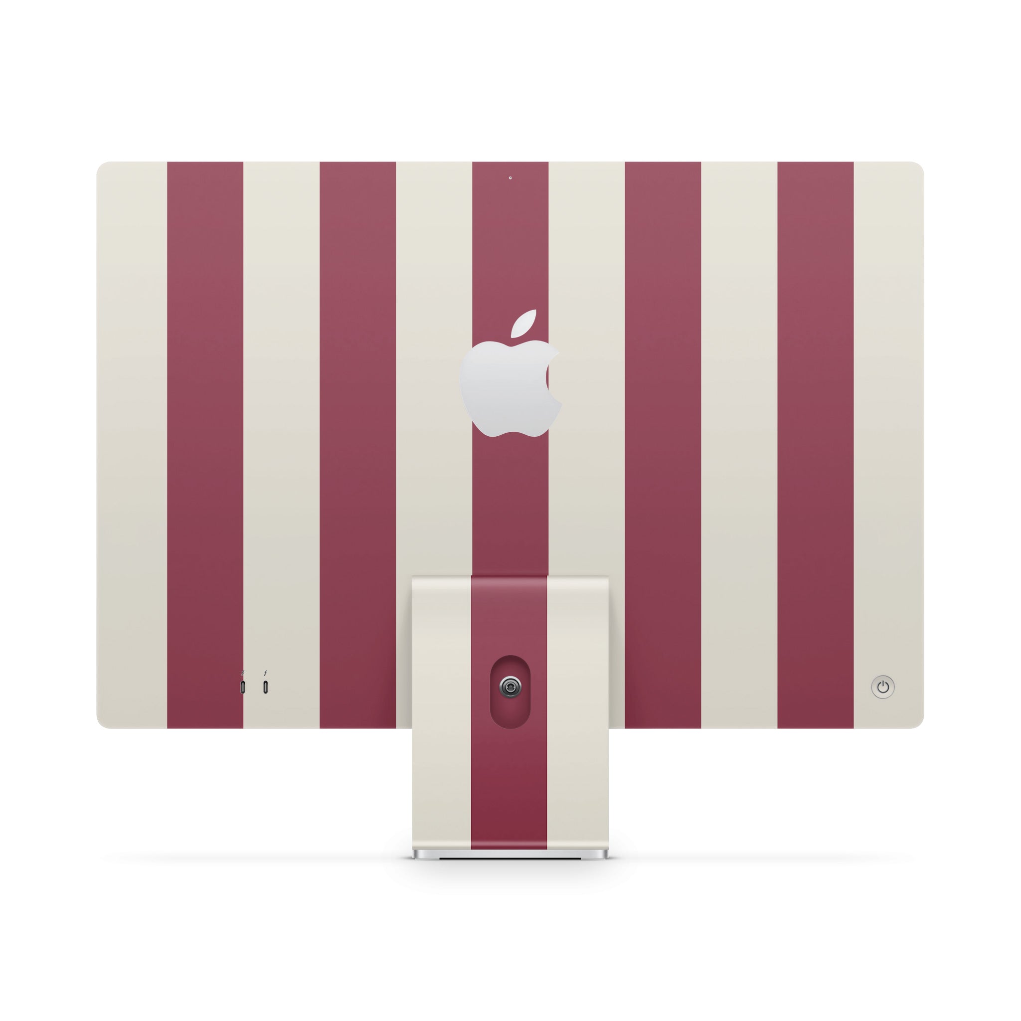 Cranberry Stripe iMac Skin