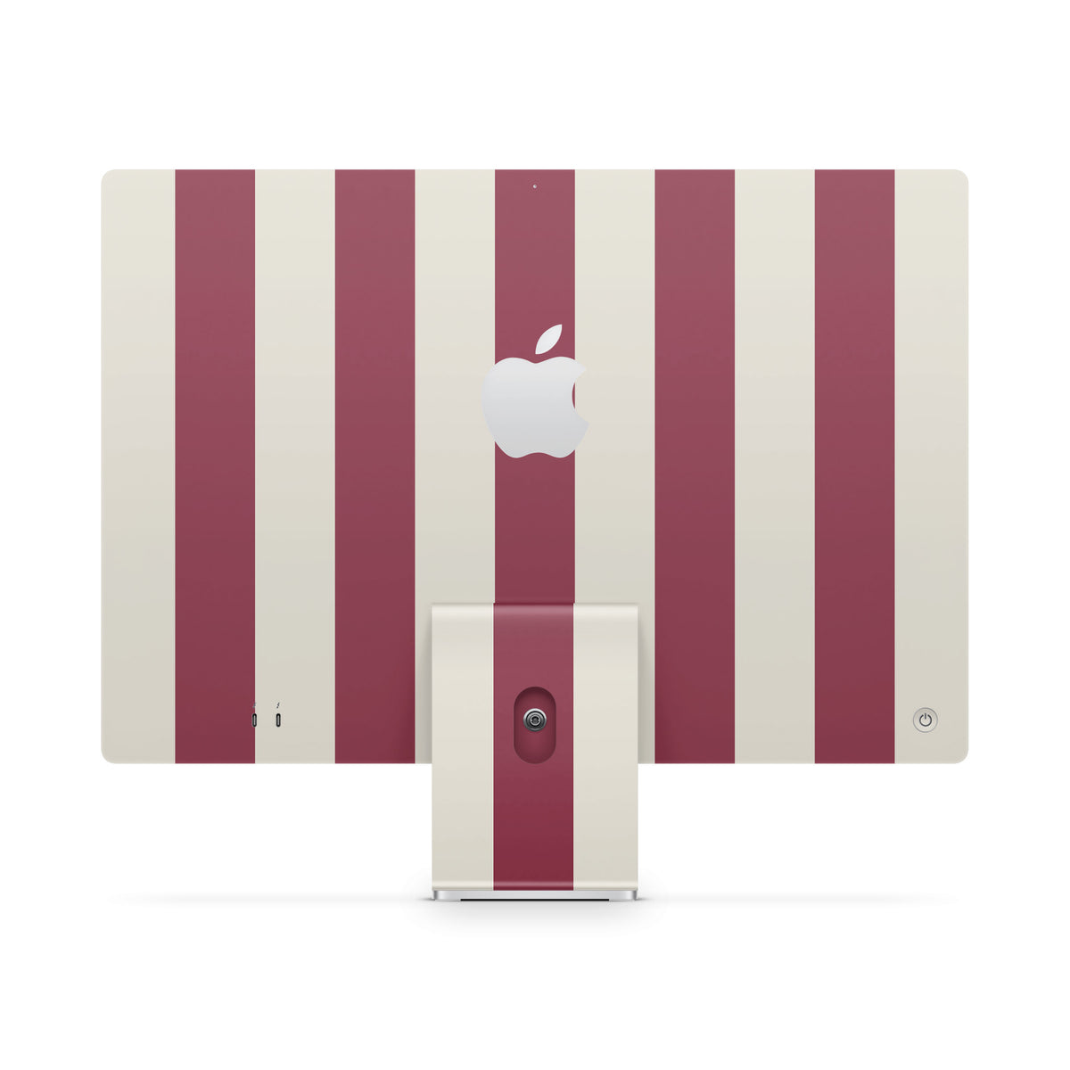 Cranberry Stripe iMac Skin