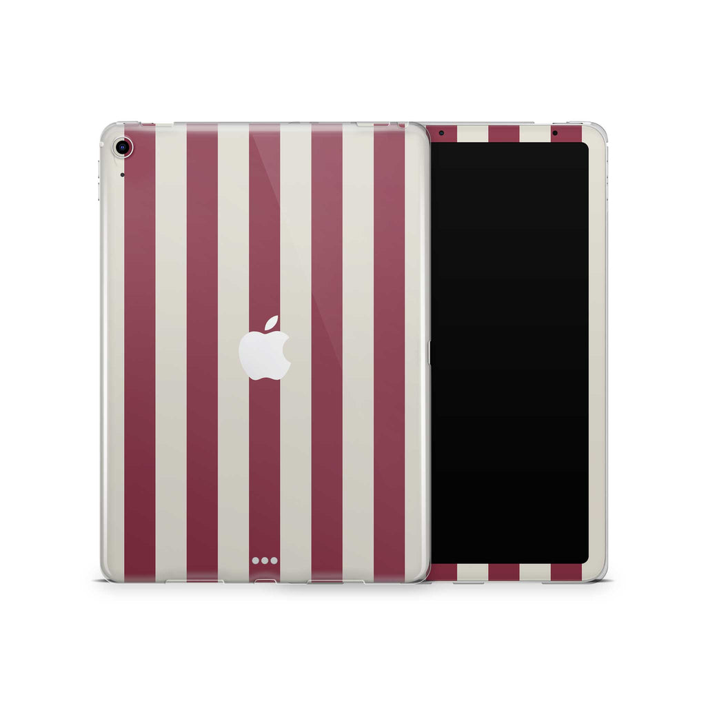 cranberry stripe iPad case