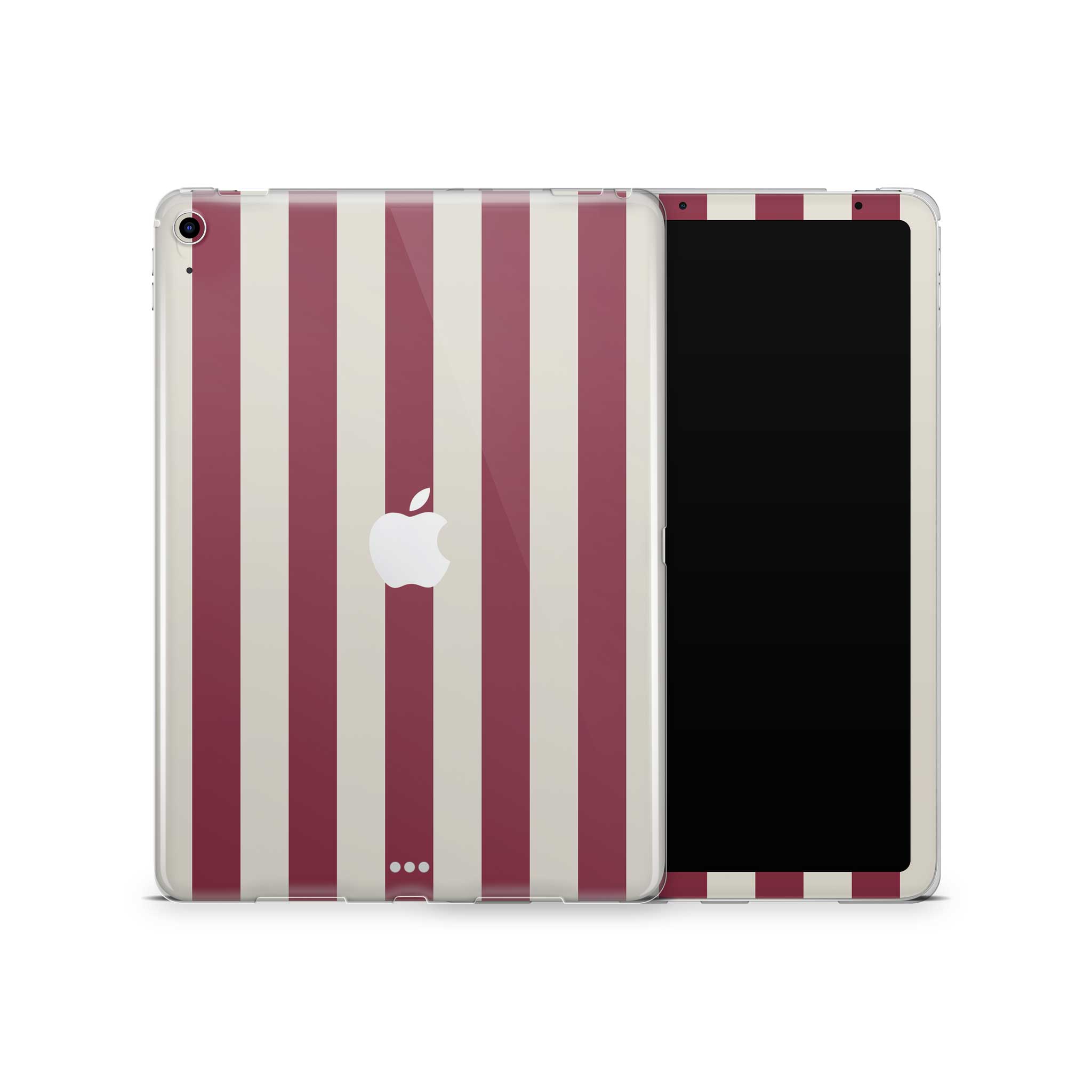 cranberry stripe iPad case