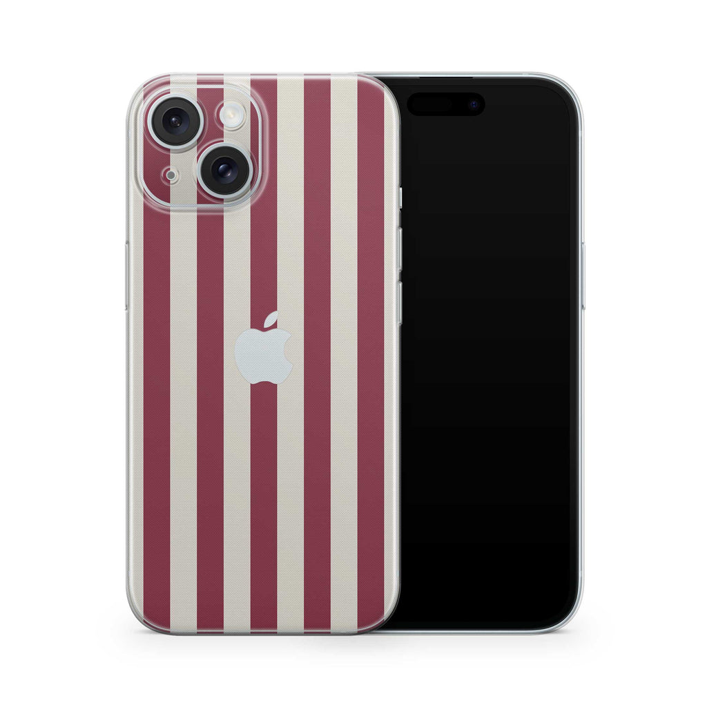 cranberry stripe iphone case