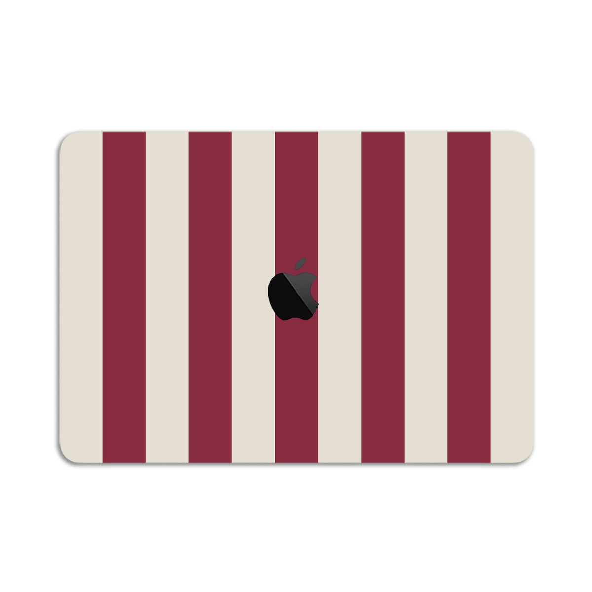cranberry stripe macbook skin
