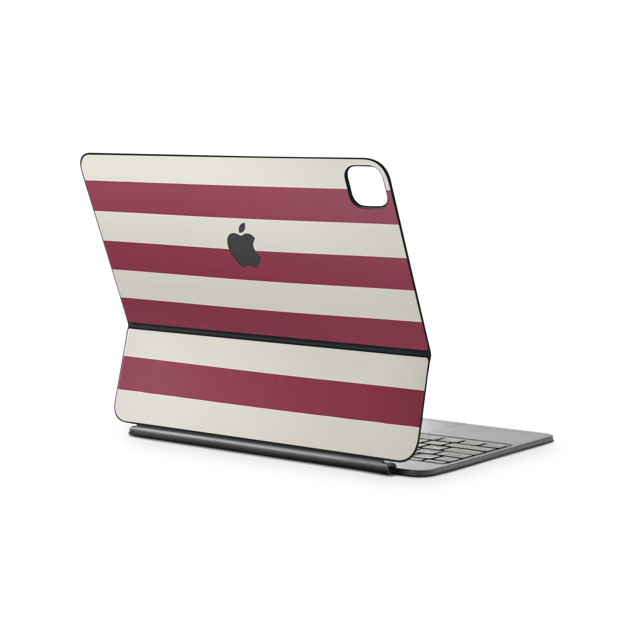cranberry stripe magic keyboard skin for ipad