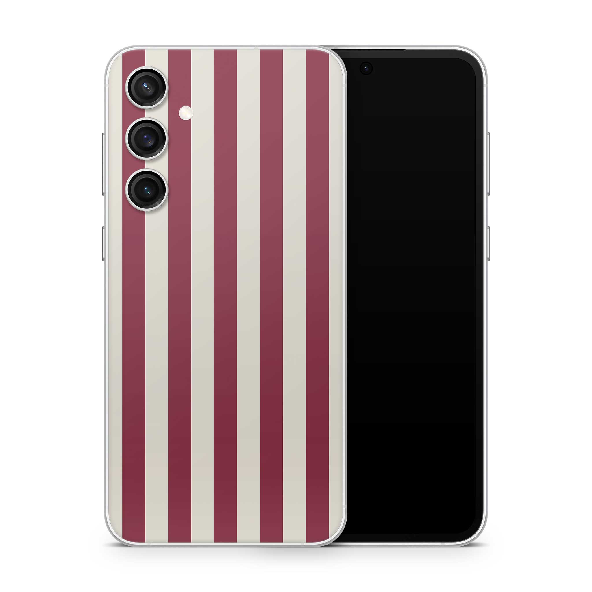 cranberry stripe samsung galaxy skin