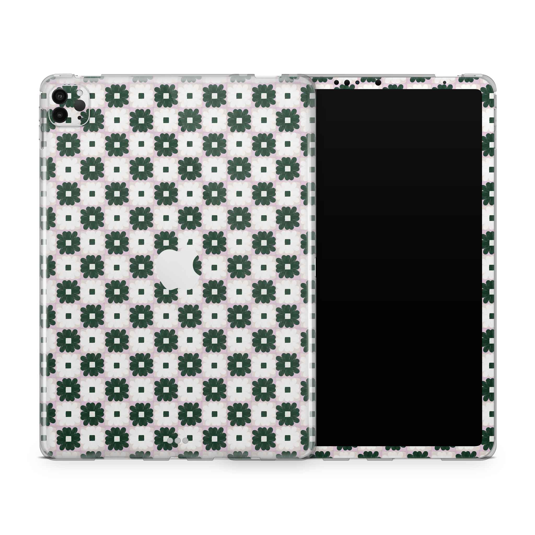 daisy quilt iPad skin + case