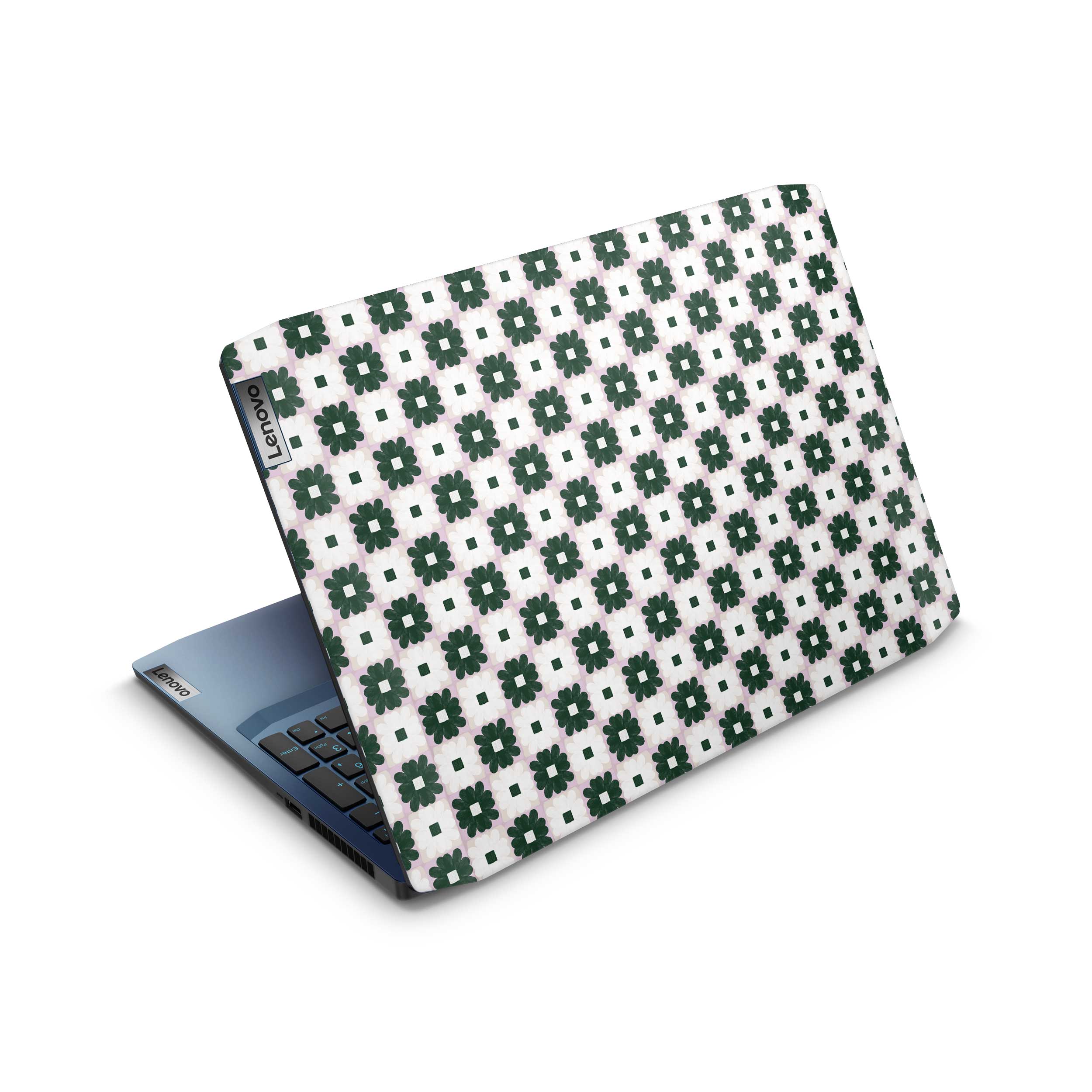 daisy quilt lenovo skin top view