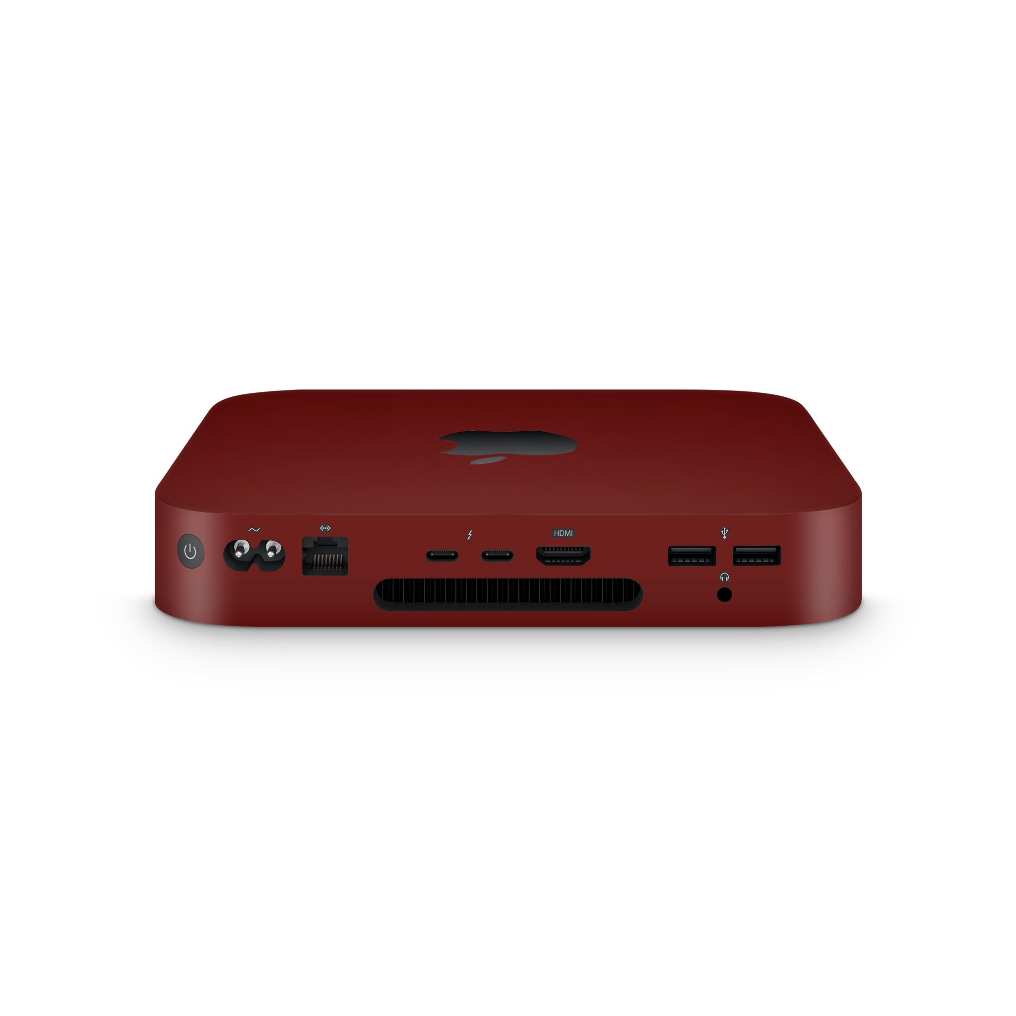 deep red mac mini side