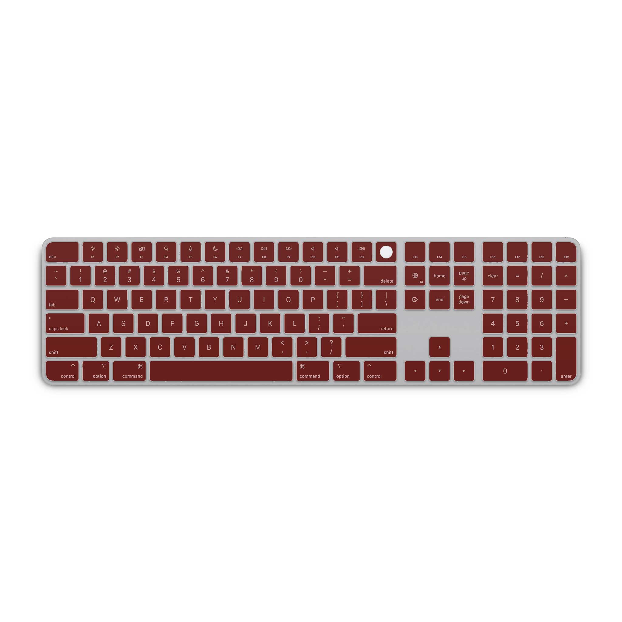 deep red magic keyboard 3 with numeric keypad skin