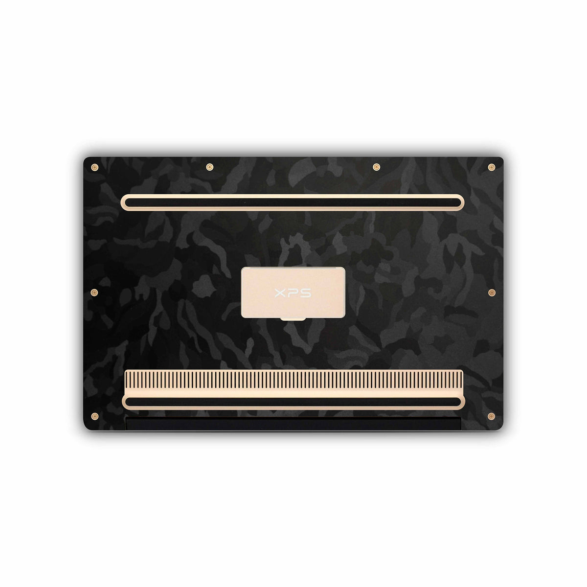 black camo dell skin bottom view