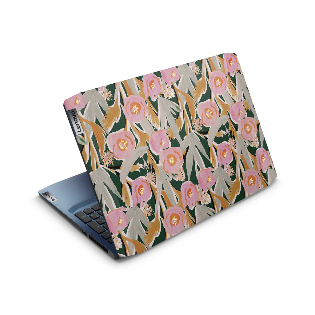 fall floral lenovo skin top view