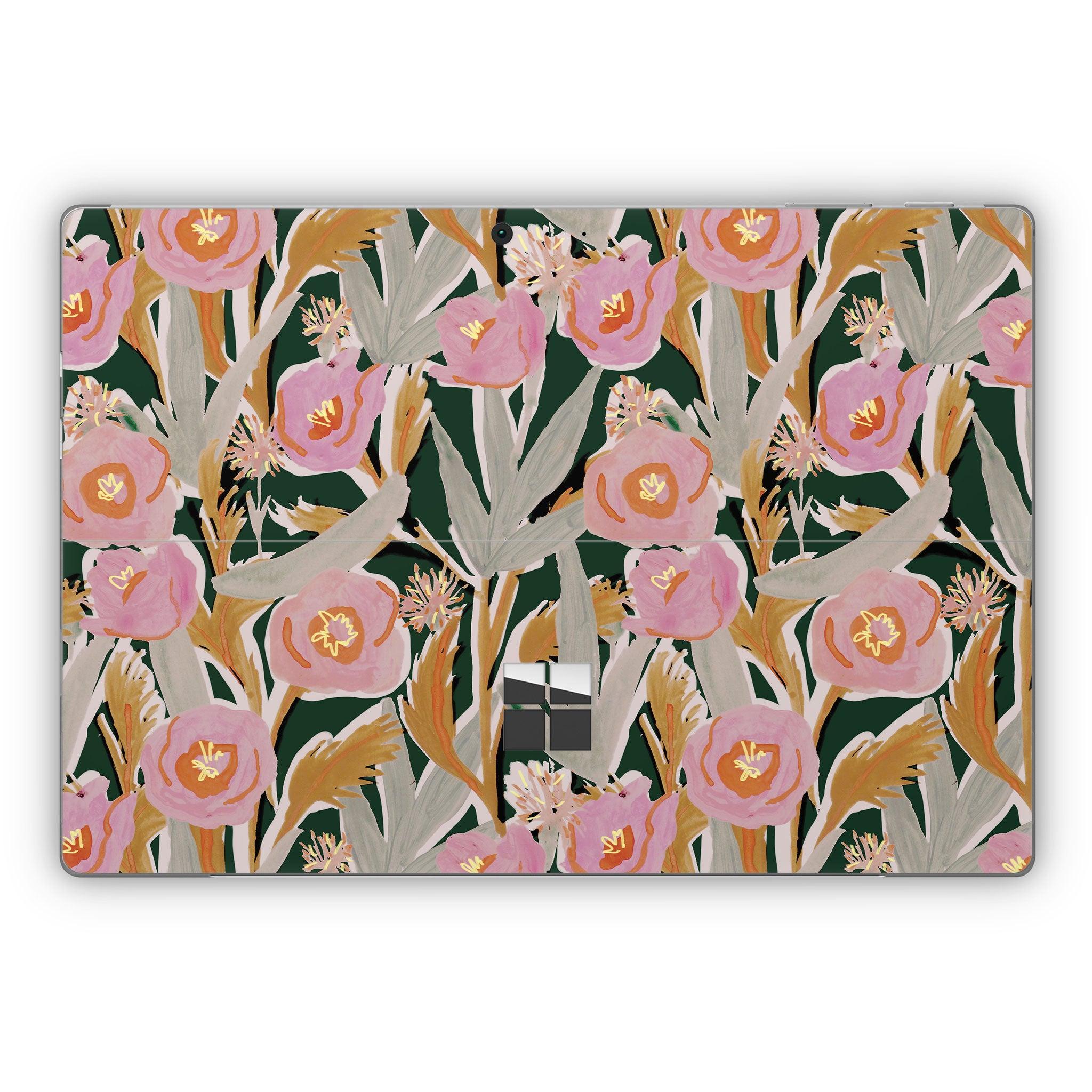 fall floral microsoft surface skin