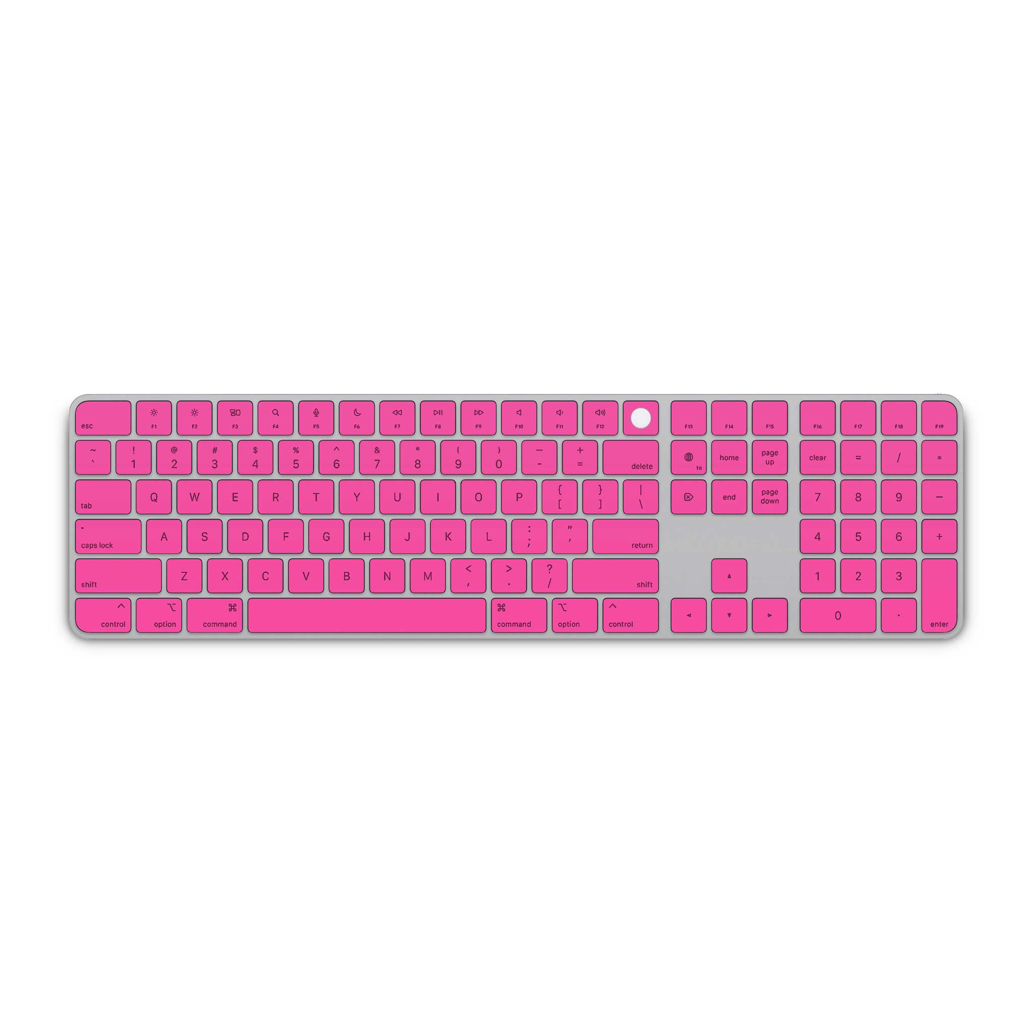 hot pink magic keyboard 3 with numeric keypad skin