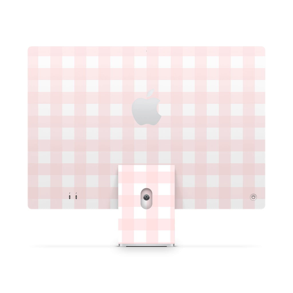 Pink Gingham iMac Skin