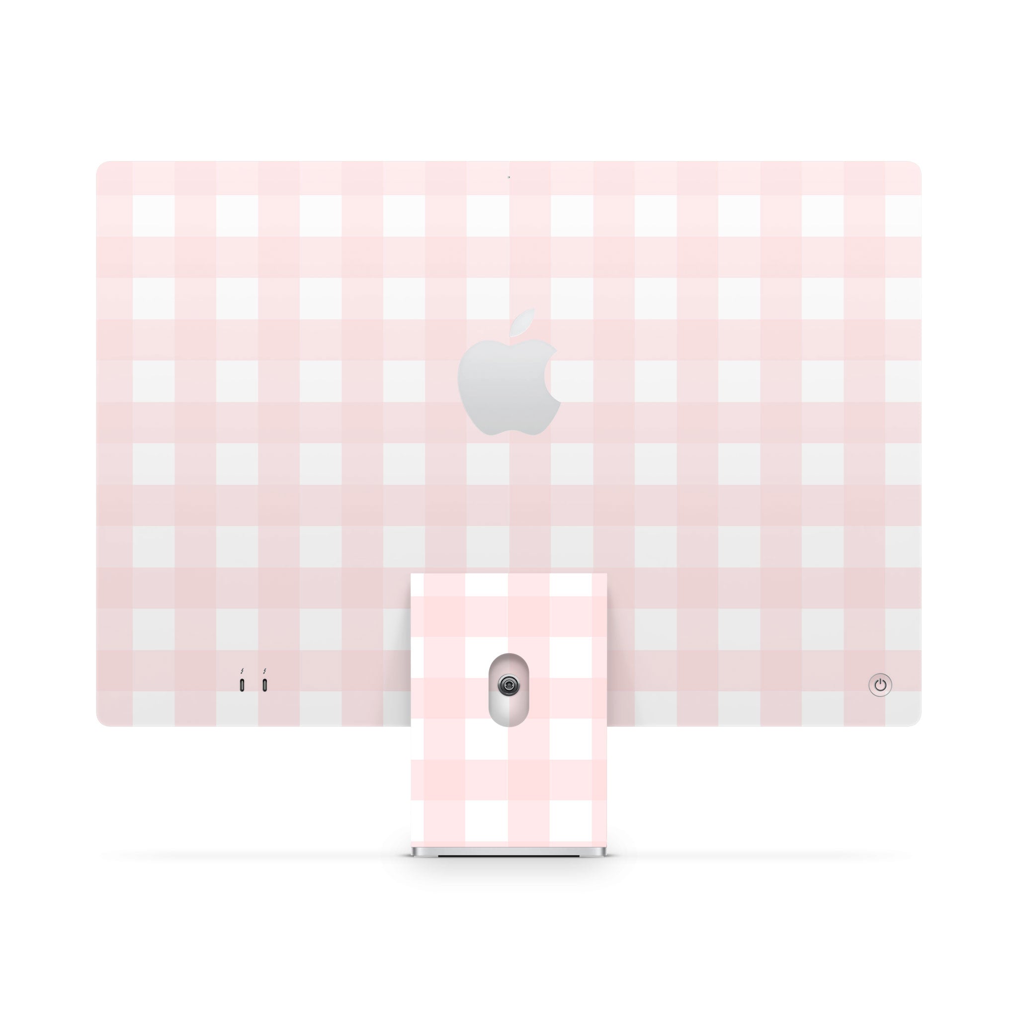 Pink Gingham iMac Skin