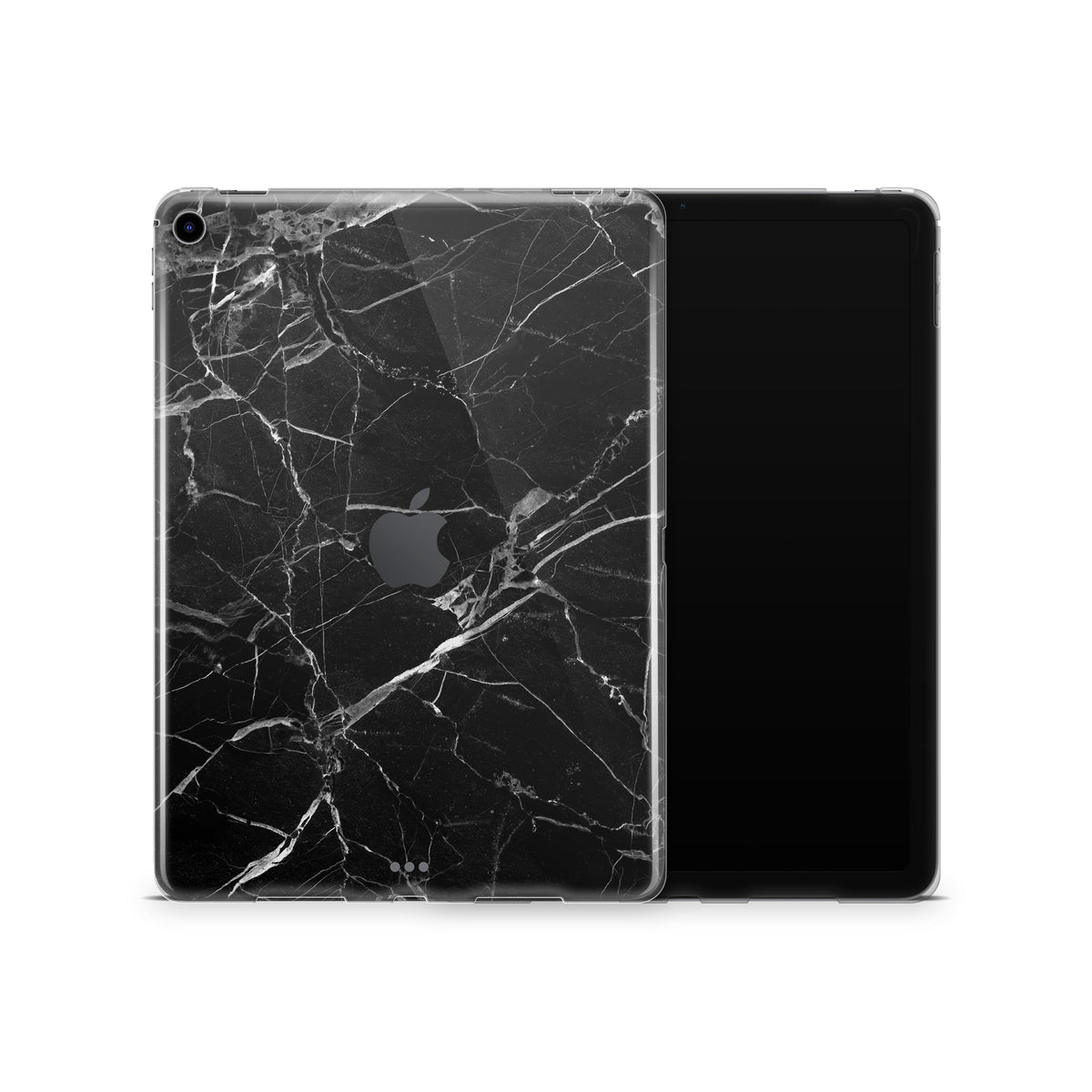 Black Hyper Marble iPad Skin + Case
