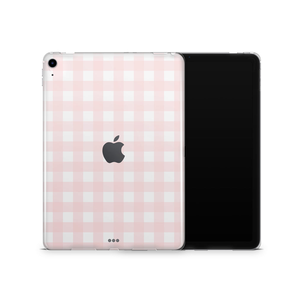 Pink Gingham iPad Skin + Case