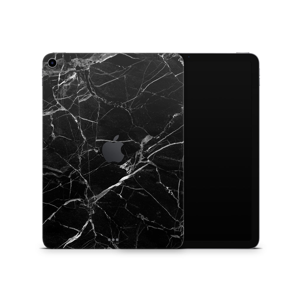 Black Hyper Marble iPad Skin + Case