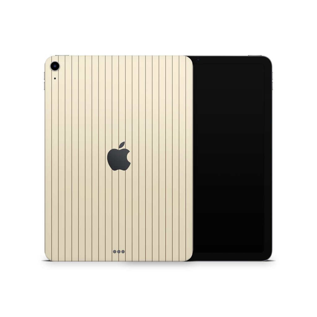 Cream Fine Line iPad Skin + Case