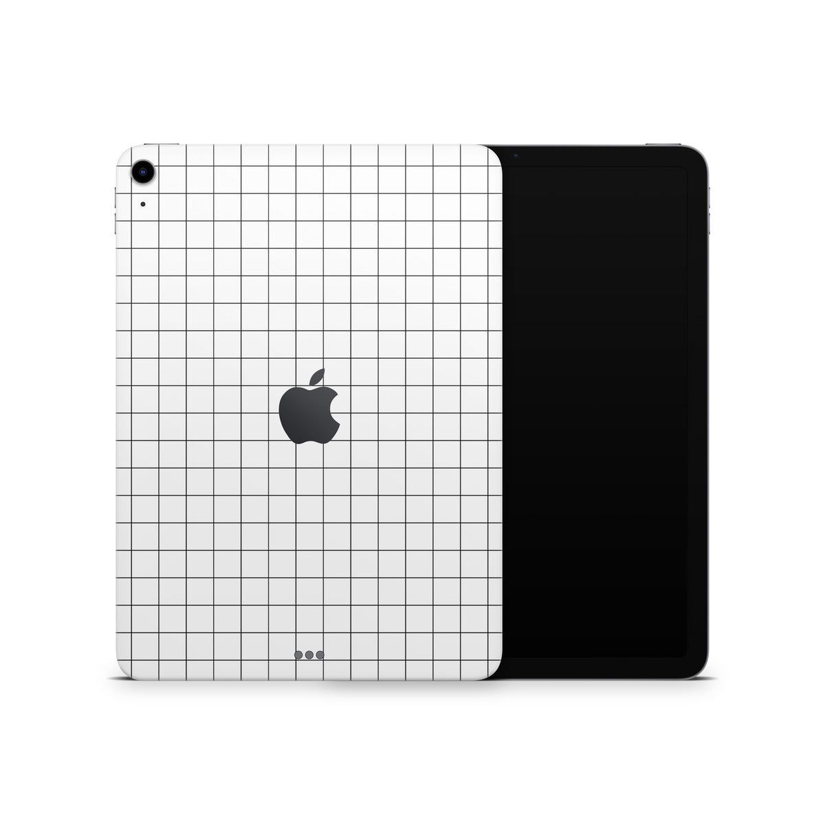 White Grid Line iPad Skin + Case