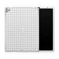 White Grid Line iPad Skin + Case