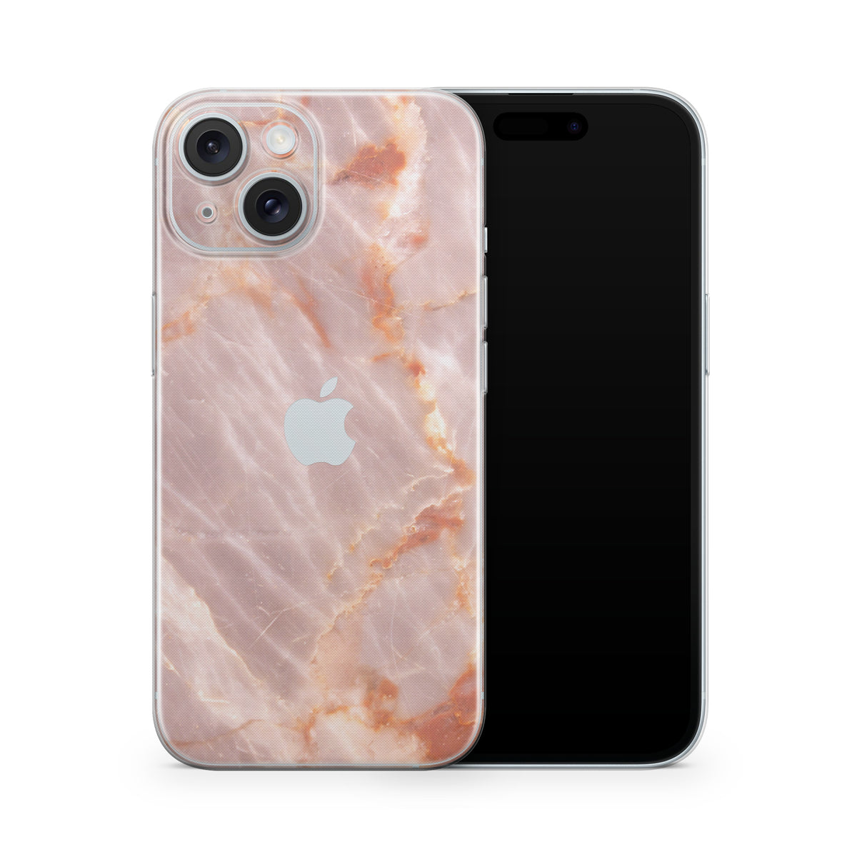 Blush Marble iPhone 15 Skin + Case