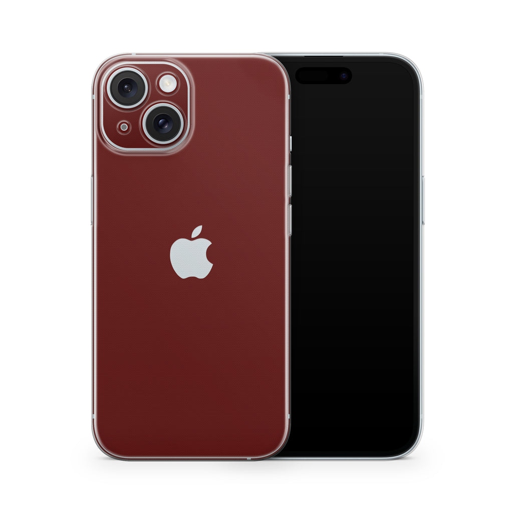 Deep Red iPhone Skin + Case