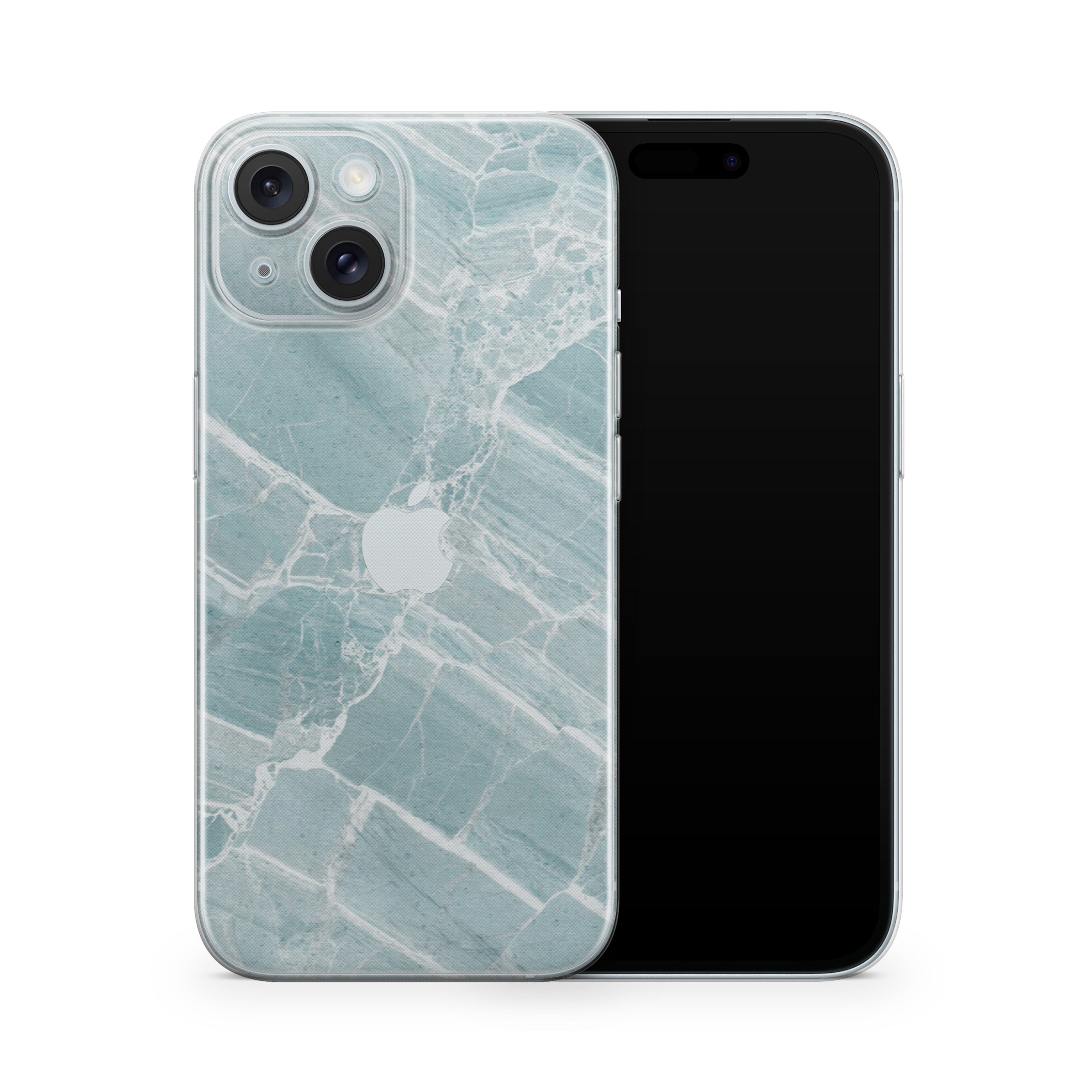 Mint Marble iPhone Skin + Case