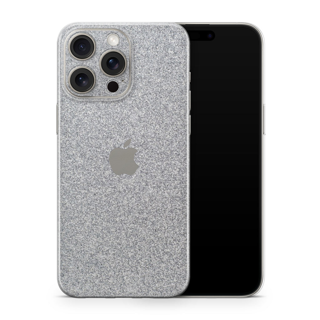 Blanc Glitter iPhone Skin + Case