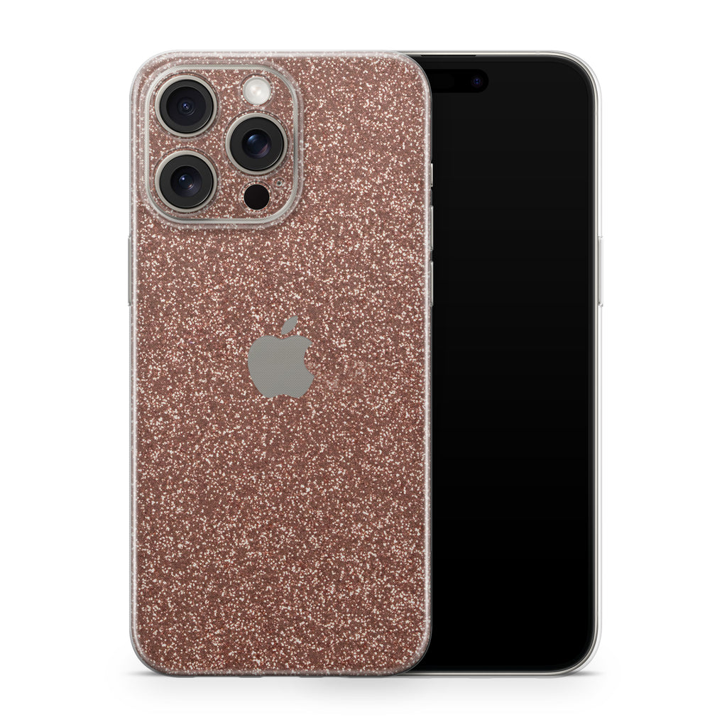 Rosé Glitter iPhone Skin + Case