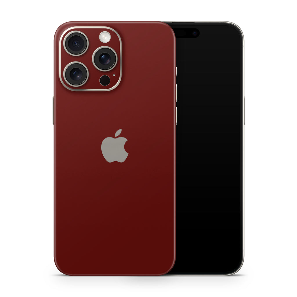 Deep Red iPhone Skin + Case