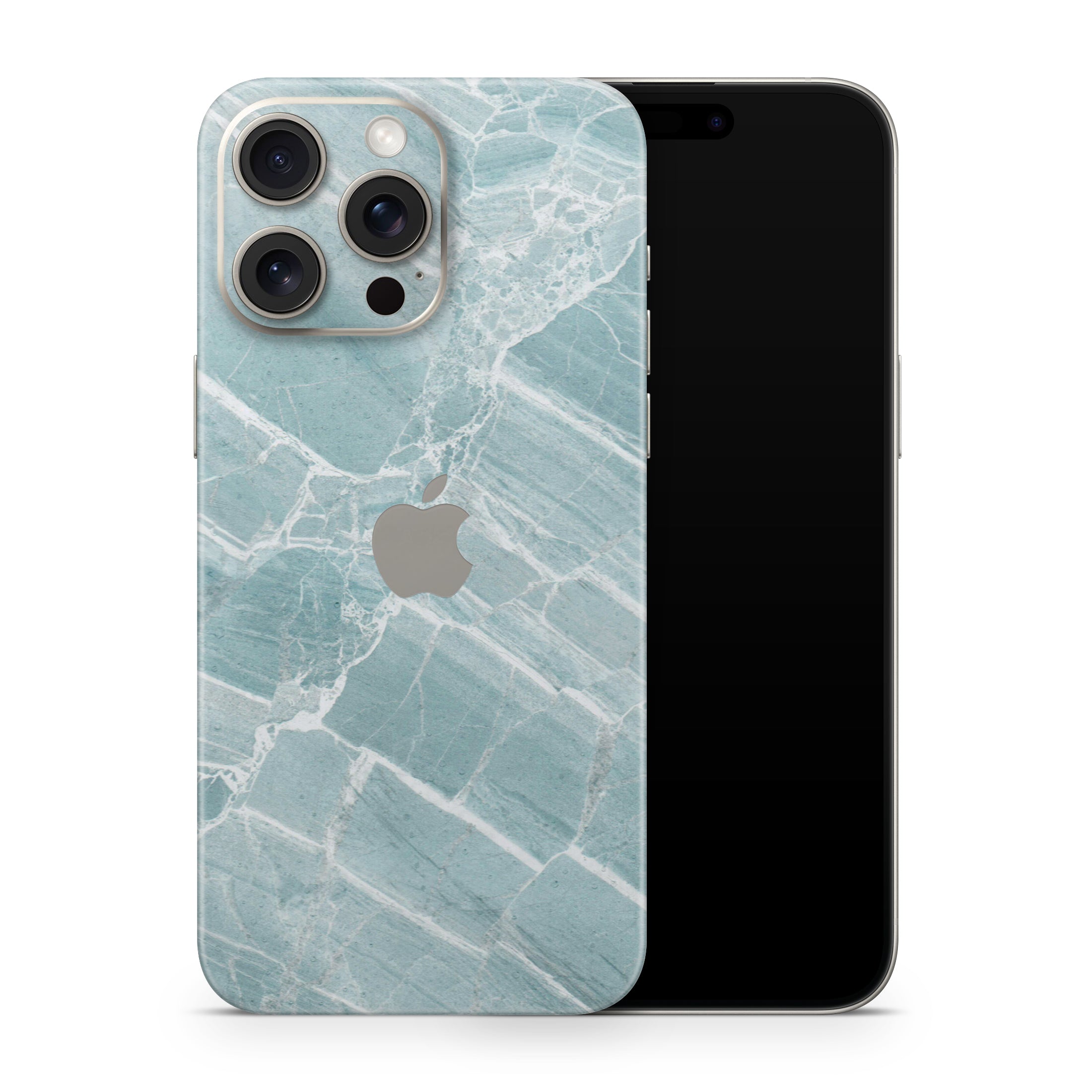 Mint Marble iPhone Skin + Case