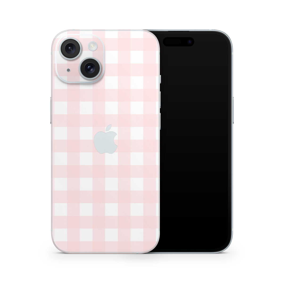 Pink Gingham iPhone 15 Skin
